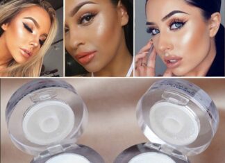 Сияющее лицо от хайлайтера