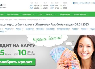 Курс валют в обменниках Актобе