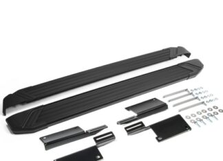 Пороги на автомобиль алюминиевые комплект Rival Black: правила установки