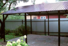 Преимущества установки навесов из профнастила