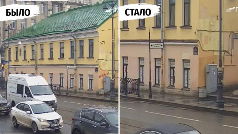 В Петербурге вандалы разрисовали фасад дома, где жила няня Пушкина