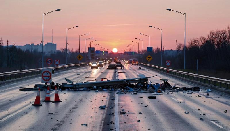 В Рязани из-за обломков БПЛА ограничат движение в районе Московского шоссе