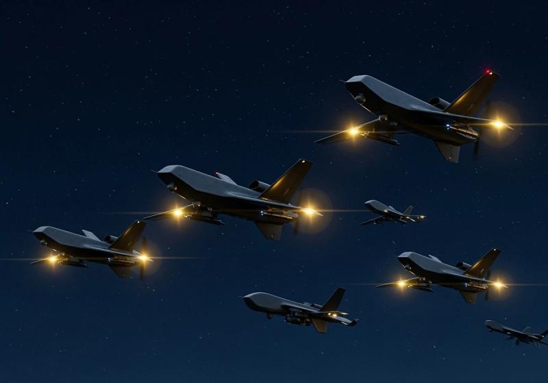 Более 20 взрывов прогремели над Волгоградом во время атаки БПЛА