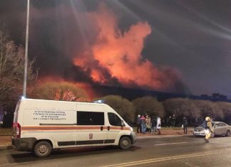 Площадь пожара на рынке в Петербурге достигла 1500 квадратов, есть пострадавший