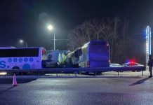 Шесть человек пострадали в цепной аварии с автобусом на трассе М-4 «Дон»