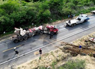 Автобус и грузовик столкнулись в Бразилии, 11 человек погибли, ещё 11 пострадали