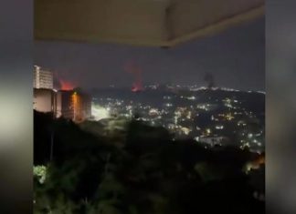 Южная часть Каракаса осталась без электричества после серии взрывов у военной базы